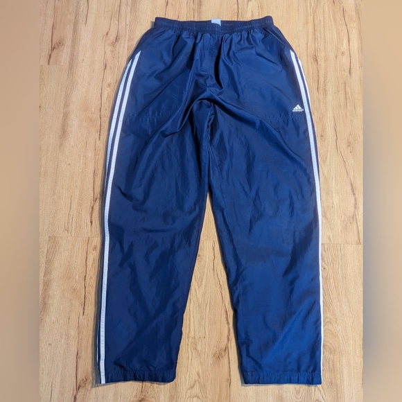 Vintage Y2K Adidas Nylon Lined Ankle Zip Joggers Sweatpants Size XL - Picture 3 of 7